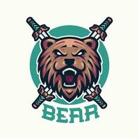 Bear Mascot Logo Template vector