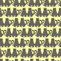 cute cats vector seamless pattern