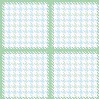 Blue and green check print illustration design pattern. Vector houndstooth seamless pattern for fabrics, wrapping paper, greeting cards