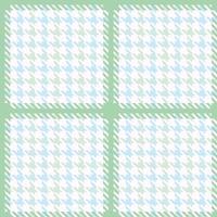 Blue and green check print illustration design pattern. Vector houndstooth seamless pattern for fabrics, wrapping paper, greeting cards