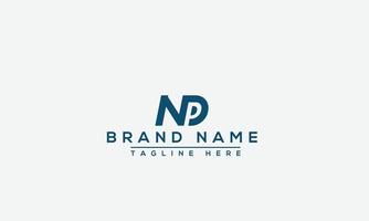 NP Logo Design Template Vector Graphic Branding Element.