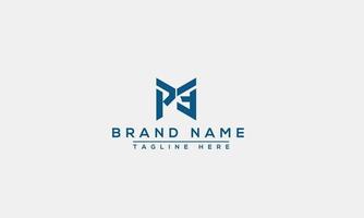 Logo design letter PE . Elegant modern. Vector template.