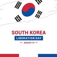 día de la liberación de corea del sur vector