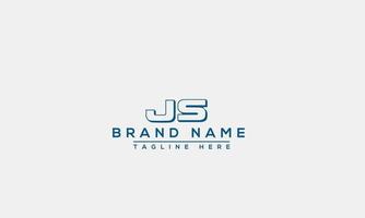 Logo design letter JS . Elegant modern. Vector template.