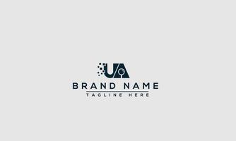 UA Logo Design Template Vector Graphic Branding Element.