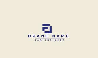 FD Logo Design Template Vector Graphic Branding Element.