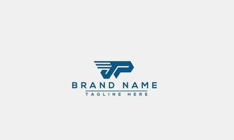 Logo design letter JP . Elegant modern. Vector template.