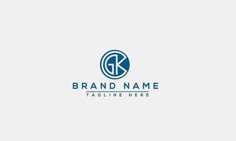 Logo design letter GK . Elegant modern. Vector template.