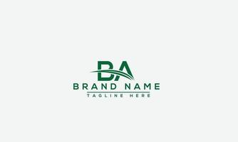 Logo design letter BA . Elegant modern. Vector template.