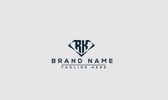 RK Logo Design Template Vector Graphic Branding Element.