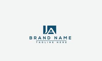 JA, AJ Logo Design Template Vector Graphic Branding Element.