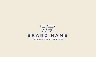 TE Logo Design Template Vector Graphic Branding Element.