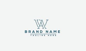 AW Logo Design Template Vector Graphic Branding Element.