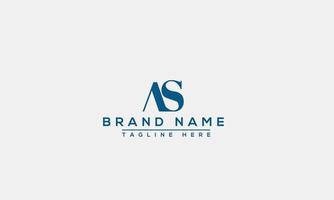 Logo design letter AS . Elegant modern. Vector template.
