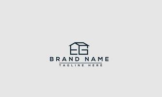 EG Logo Design Template Vector Graphic Branding Element.