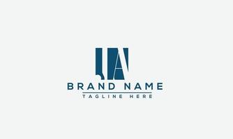 JA, AJ Logo Design Template Vector Graphic Branding Element.