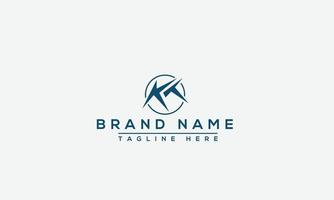 KT Logo Design Template Vector Graphic Branding Element.