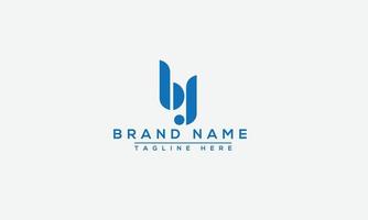 BJ Logo Design Template Vector Graphic Branding Element.