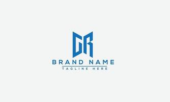 GR Logo Design Template Vector Graphic Branding Element.