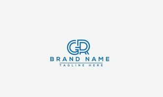 GR Logo Design Template Vector Graphic Branding Element.