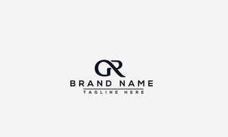 Logo design letter GR . Elegant modern. Vector template.