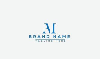 AM Logo Design Template Vector Graphic Branding Element.