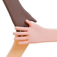 handshake illustration business cooperation concept. 3d render illustration with Clipping path. photo