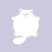 cute chubby cat vector