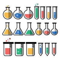 Set of test tubes in different shapes vector