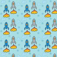 rocket pattern background vector