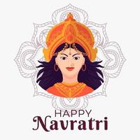 hand drawn happy Navratri illustration