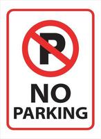 cartel de prohibido estacionar imprimible vector