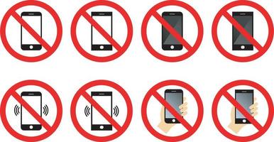 No Mobile Phone Allowed Sign Set