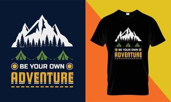 sé tu propio diseño de camiseta de aventura vector