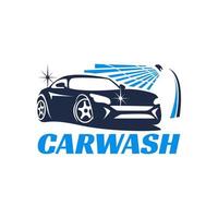 Blue Car Wash Auto Detailing Logo vector