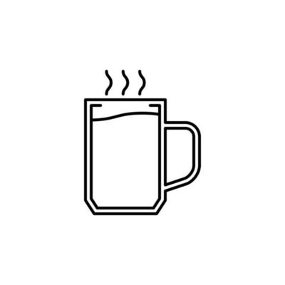 Hot water thermos and coffee cup icon vector. Hot drink. line icon style.  simple design editable. Design simple illustration 7675163 Vector Art at  Vecteezy