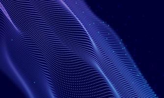 abstract wave technology background with blue light smooth and flow. photo