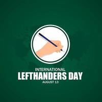 International Lefthanders Day vector