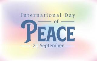 International Peace day, Social media post design, vector poster design