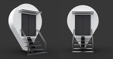 navigation concept New office location, change business address, relocate store or shop, change site address concept 3d illustration 3d rendering photo