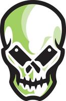 Skull with cleavers eyes vector