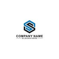 easy to recognize and remember simple letter s logo on a white background vector