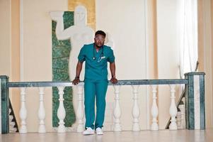 Professional african male doctor at the hospital. Medical healthcare business and doctor service of Africa. photo