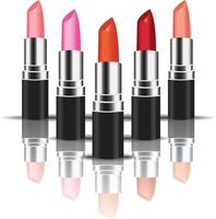 vector colorful lipstick perspactive