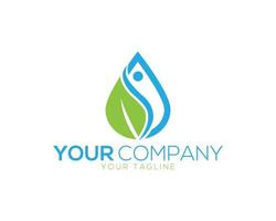 Creative Water Life Logo Design Concept Vector illustration.