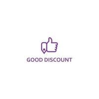 good discount abstract icon logo vector