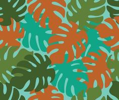 seamles pattern ornamental plant leaves for fabric design, background, template vector