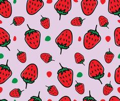 seamles pattern strawberry fruit vector