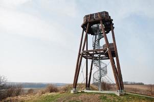 Lookout tower or observation tower in Drnholec, Czech Republic. photo