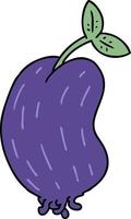 cartoon of a sprouting bean vector